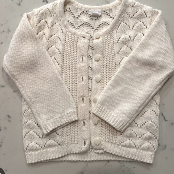 Jamie Kay Other - Jamie Kay Ivory Organic Knit cardigan 6-12m